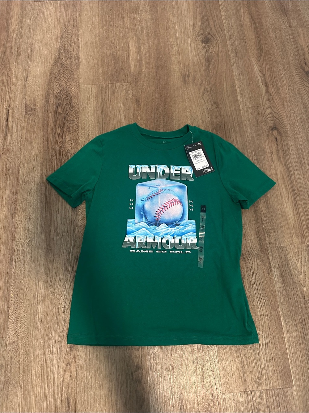 New with tags. Under Armour Green Baseball Graphic Short Sleeve Tee